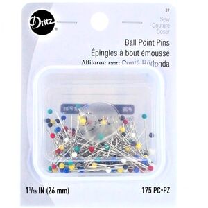 Dritz Sewing Crafting Ball Point Sewing Pins 1 1/16 inch 175 Count NEW
